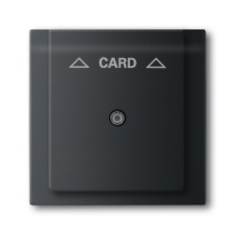 1753-0-0159 (1792-775), Плата центральная (накладка) для механизма карточного выключателя 2025 U, серия impuls, цвет чёрный бархат, ABB