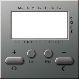 146920 Крышка для термостатов 230 В с таймером Сталь Gira E22