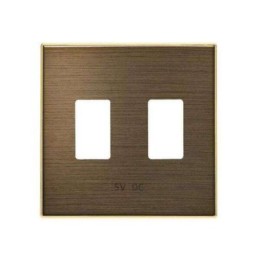 8585.3 OE Накладка для механизма 2хUSB зарядного устройства ABB SKY античная латунь 2CLA858530A1201