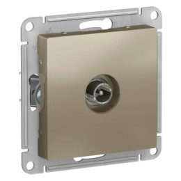 ATN000592 Atlasdesign TV Розетка проходная 4DB, механизм, Шампань Schneider Electric