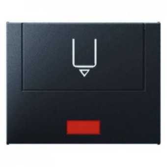 16417106 Hакладка карточного выключателя для гостиниц с оттиском и красной линзой цвет: антрацит, матовый K.1 Berker