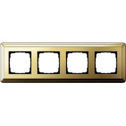 0214631 Рамка Classix Латунь 4-постовая Gira
