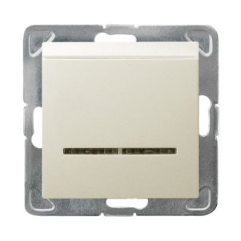 Ospel Impresja Бежевый Выключатель карточный с подсветкой, без рамки LP-15YS/m/27