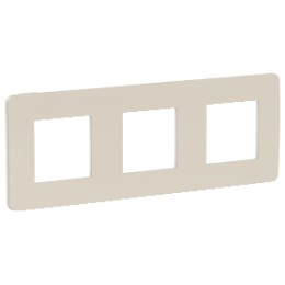 NU280624 Рамка Unica Studio Color Шампань / белый 3-постовая Schneider Electric