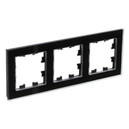ATN321003 Рамка тройная Schneider Electric Atlasdesign Nature, черное стекло