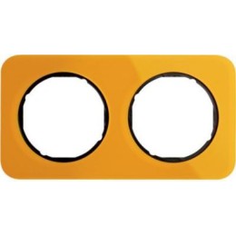 10122334 Рамка R.1 Оранжевый, черный 2-постовая Berker