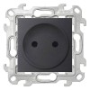 2450441-038 Розетка 2К с защ штор, графит Simon 24