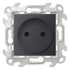 2450441-038 Розетка 2К с защ штор, графит Simon 24 2450441-038 Розетка 2К с защ штор, графит Simon 24