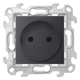 2450441-038 Розетка 2К с защ штор, графит Simon 24