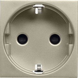 N2288 CV Розетка SCHUKO с заземлением, со шторками, 16А / 250В, серия Zenit, цвет шампань, ABB