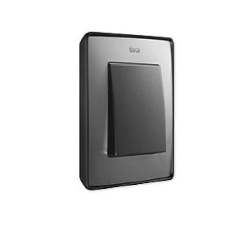 8201610-293 Рамка декоративная, 1 пост, Select, Simon 82 Detail, алюминий-графит