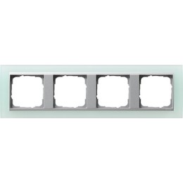 021451 Рамка Event Салатовый / Алюминий 4-постовая Gira