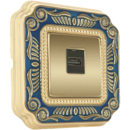 FD01361AZEN Рамка Smalto Italiano Firenze Голубой сапфир 1-постовая Fede