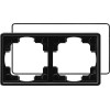 025247 Рамка с уплотнительной вставкой S-color Черный 2-постовая Gira