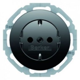 41452045 Штепсельная розетка SCHUKO, черная, с блеском R.classic Berker