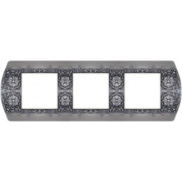 FD01423AS Рамка Sanremo Antic silver 3-постовая гор/верт. Fede