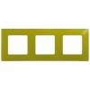 672543 Рамка Etika Зеленый папоротник 3-постовая Legrand