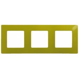 672543 Рамка Etika Зеленый папоротник 3-постовая Legrand