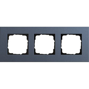 0213227 Рамка Esprit Linoleum-Multiplex Синий 3-постовая Gira