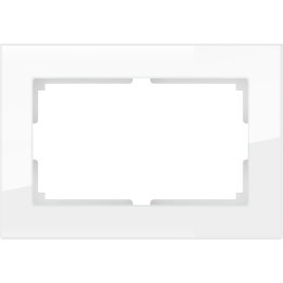 W0081101 Рамка для двойной розетки (белый,стекло) Favorit Werkel a051191 a051191