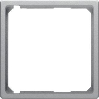 11096084 Промежуточная рамка для центральной платы, Q.1/Q.3, цвет: алюминиевый, с эффектом бархата Berker