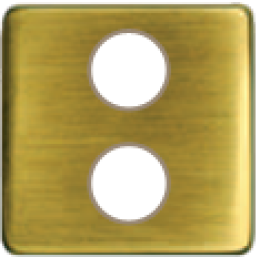 FD04316PB-A TV/SAT Монтажная плата для механизмов с двумя коннекторами бежевый, цвет Bright Patina FEDE