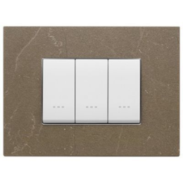 22653.52 Рамка Eikon EXE Коричневый кофе 3-модульная Vimar