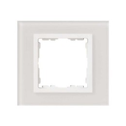 82617-30 Рамка декоративная, 1 пост, Simon 82 Nature, Стекло, белый-белый