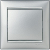 770351 Рамка Valena Алюминий / Серебряный штрих 1-постовая Legrand