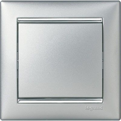 770351 Рамка Valena Алюминий / Серебряный штрих 1-постовая Legrand