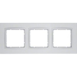 10136424 Рамка B.7 Алюминий 3-постовая Berker