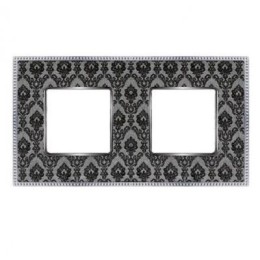FD01442DNCB Рамка Belle Epoque Tapestry Decornoir / Bright chrome 2-постовая гор/верт. Fede
