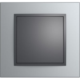 10116904 Рамка B.7 Алюминий, антрацит 1-постовая Berker