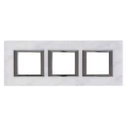 HA4802M3HRMC Рамка Axolute Квадрат Мрамор Каррара 2+2+2 модуля Bticino