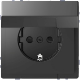 MTN2310-6034 D-life розетка 16а с з/к и крышкой ip20, антрацит Merten