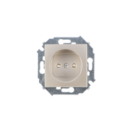 1591444-034 Розетка без заземления со шторками, 16А 250В, винтовой зажим, шампань Simon 15