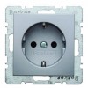41431404 Штепсельная розетка SCHUKO цвет: алюминий, матовый B.1/B.7 Glas Berker