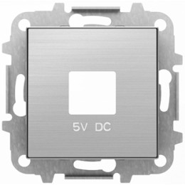 8585 AI Накладка для зарядного устройства USB механизмов 8185 Нержавеющая сталь , ABB