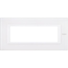 HA4806VBB Рамка Axolute Квадрат Белое стекло 6 модулей Bticino