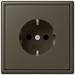 LC1520KI32140 Les Couleurs® Le Corbusier SCHUKO®-розетка со встроенной повышенной защитой от прикосновения ombre naturelle 31 Jung
