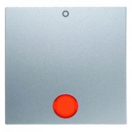 16241404 Клавиша с красной линзой и надписью "0" цвет: алюминий, матовый B.1/B.7 Glas Berker