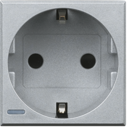 HC4141 Axolute Розетка 2К+З, 10/16 А 250 В с боковыми заземляющими контактами Schuko, с экранированными контактами Bticino