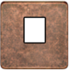 FD04317RU-M Монтажная плата для 1-го инф. разъема RJ-45 черный, цвет Rustic Cooper FEDE