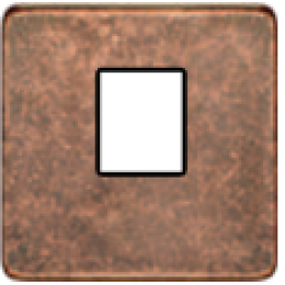 FD04317RU-M Монтажная плата для 1-го инф. разъема RJ-45 черный, цвет Rustic Cooper FEDE