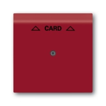 1753-0-0126 (1792-777), Плата центральная (накладка) для механизма карточного выключателя 2025 U, серия impuls, цвет бордо/ежевика, ABB