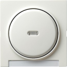 067040 Одинарная клавиша с подсветкой и полем для надписи Белый Gira S-color