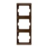 13330001 Рамка Arsys Коричневый с блеском 3-постовая вертикальная Berker
