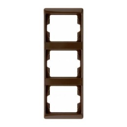 13330001 Рамка Arsys Коричневый с блеском 3-постовая вертикальная Berker