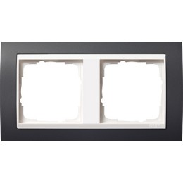 0212328 Рамка Event Черный / Белый 2-постовая Gira