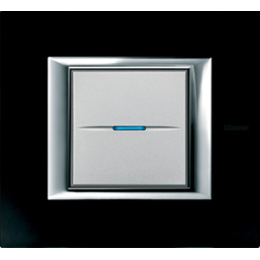 HA4802VNN Рамка Axolute Квадрат Черное стекло 2-модульная Bticino